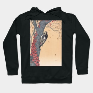 Woodpecker by Ohara Koson Hoodie